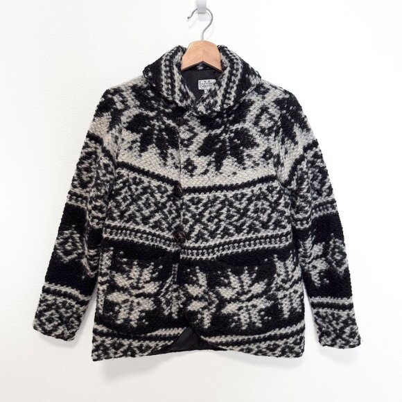 FWK Engineered Garments Shawl Collar Wool Snowflake Sweater Jacket FW11 Size 0 - Picture 6 of 13